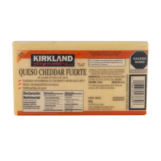 Kirkland Signature queso cheddar fuerte