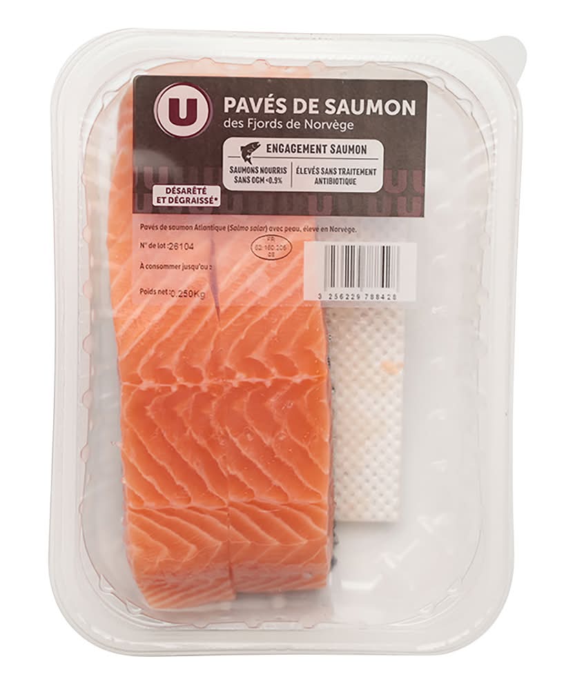 Les Produits U - Pavés de saumon des fjords de norvège (2 x 125g)
