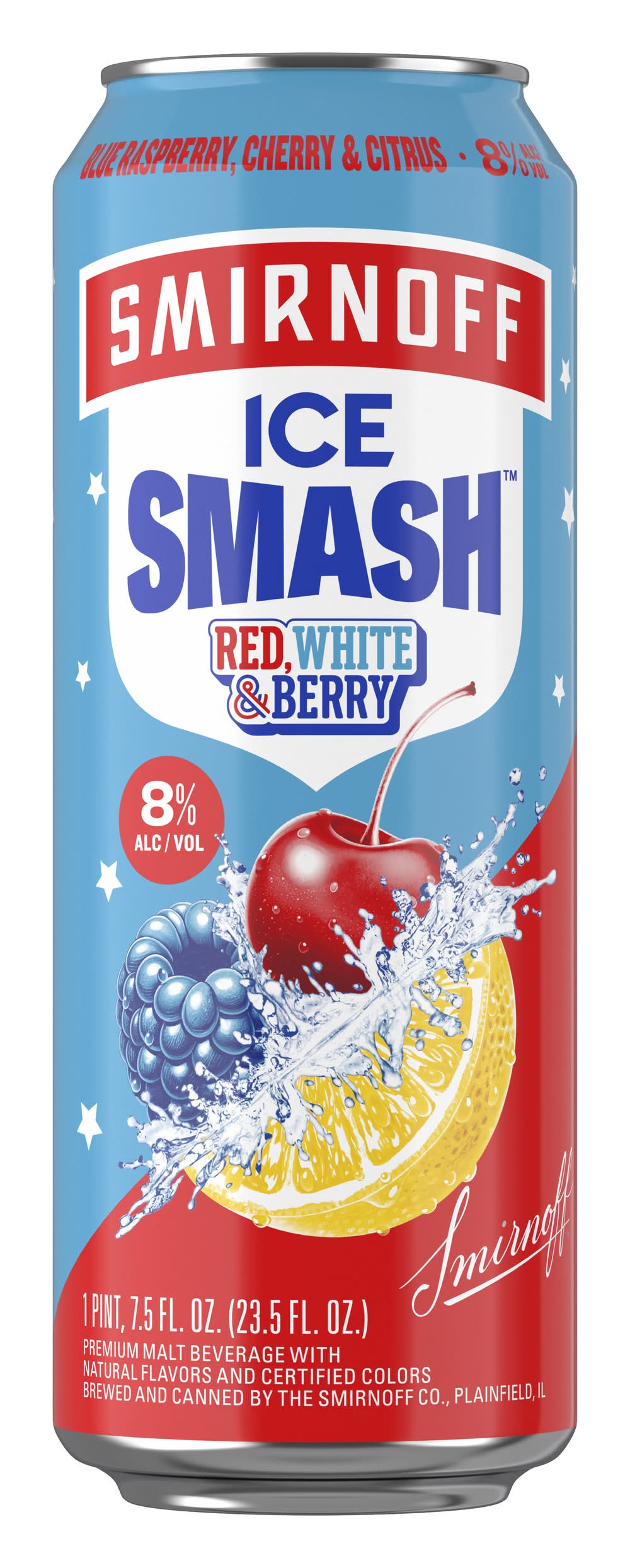 Smirnoff Smash Premium Flavored Malt Beverage, Red White & Berry (23.5 fl oz)
