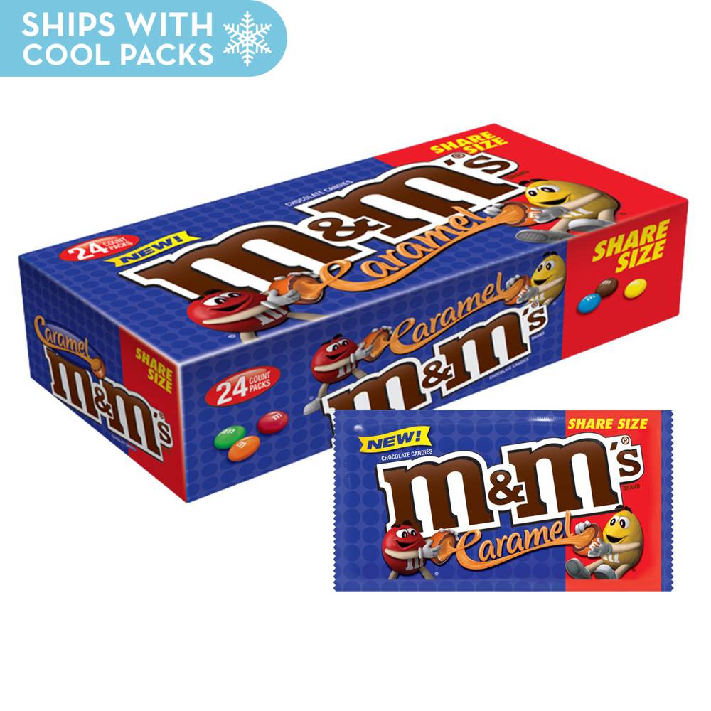 M&M's Caramel Chocolate Candy Share Size (24 x 2.83 oz)