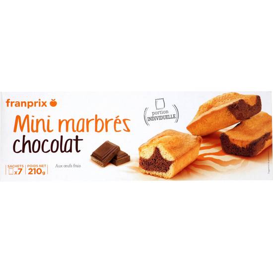 Gâteaux Mini marbrés chocolat Franprix x7