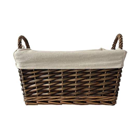 Large Willow Basket With Liner By Ashland