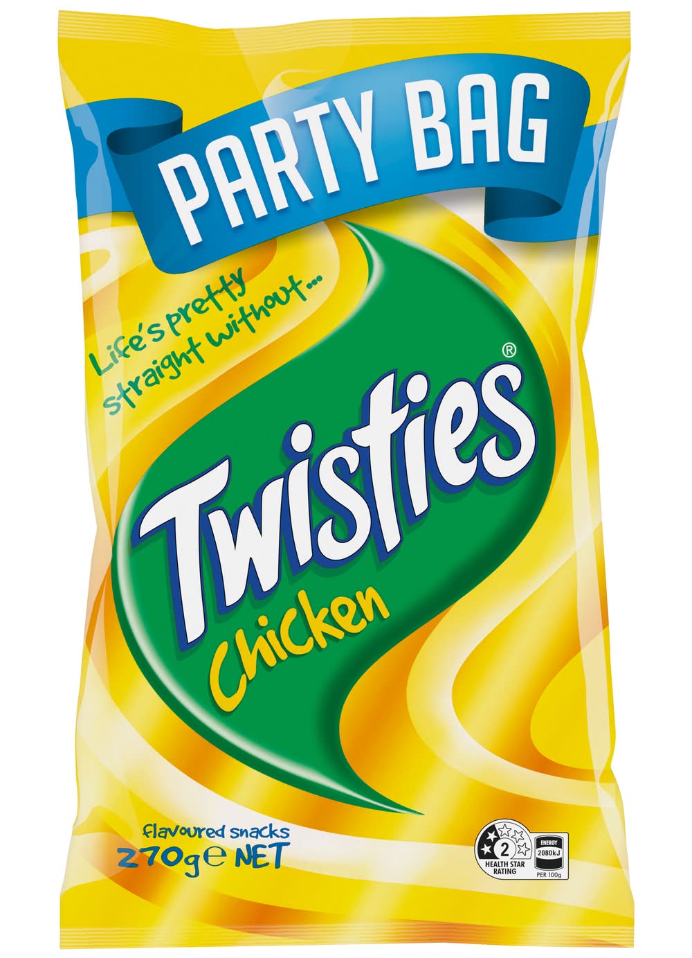 Twisties Snack Chips Party Bag, Chicken (270g)
