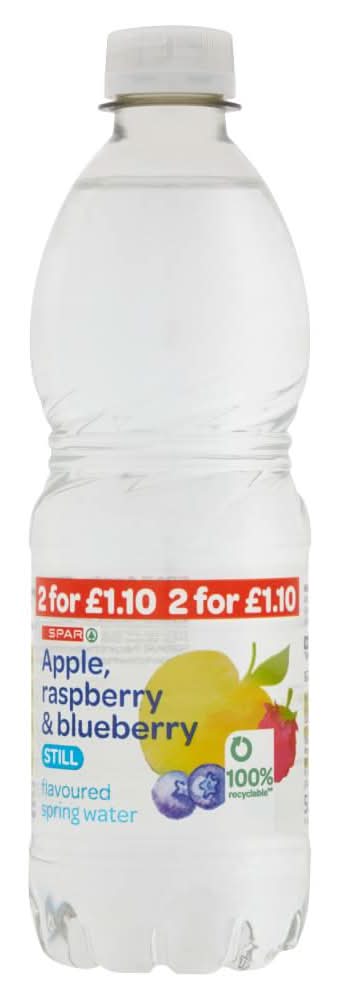 SPAR Apple Blueberry & Raspberry, Still Flavoured Spring Water (500ml)