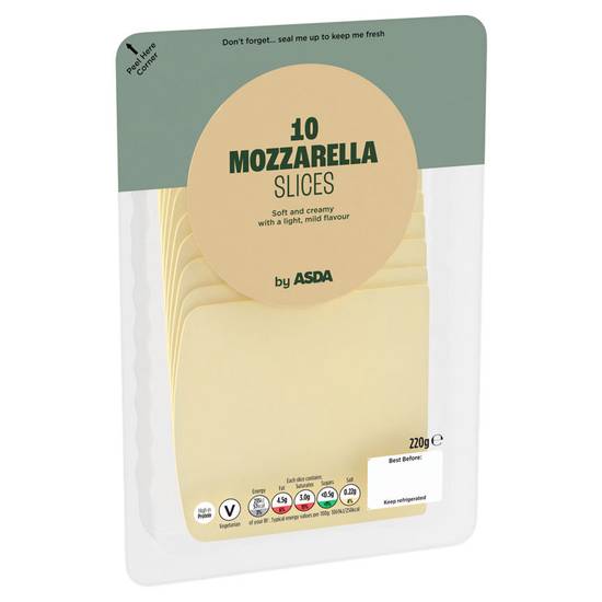 Asda 10 Sliced Mozzarella 220g