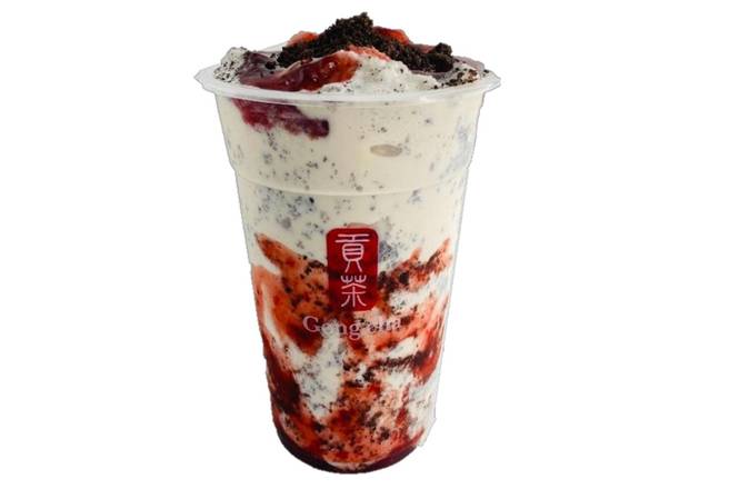 (NEW) Strawberry Earl Grey Smoothie w. Cookies