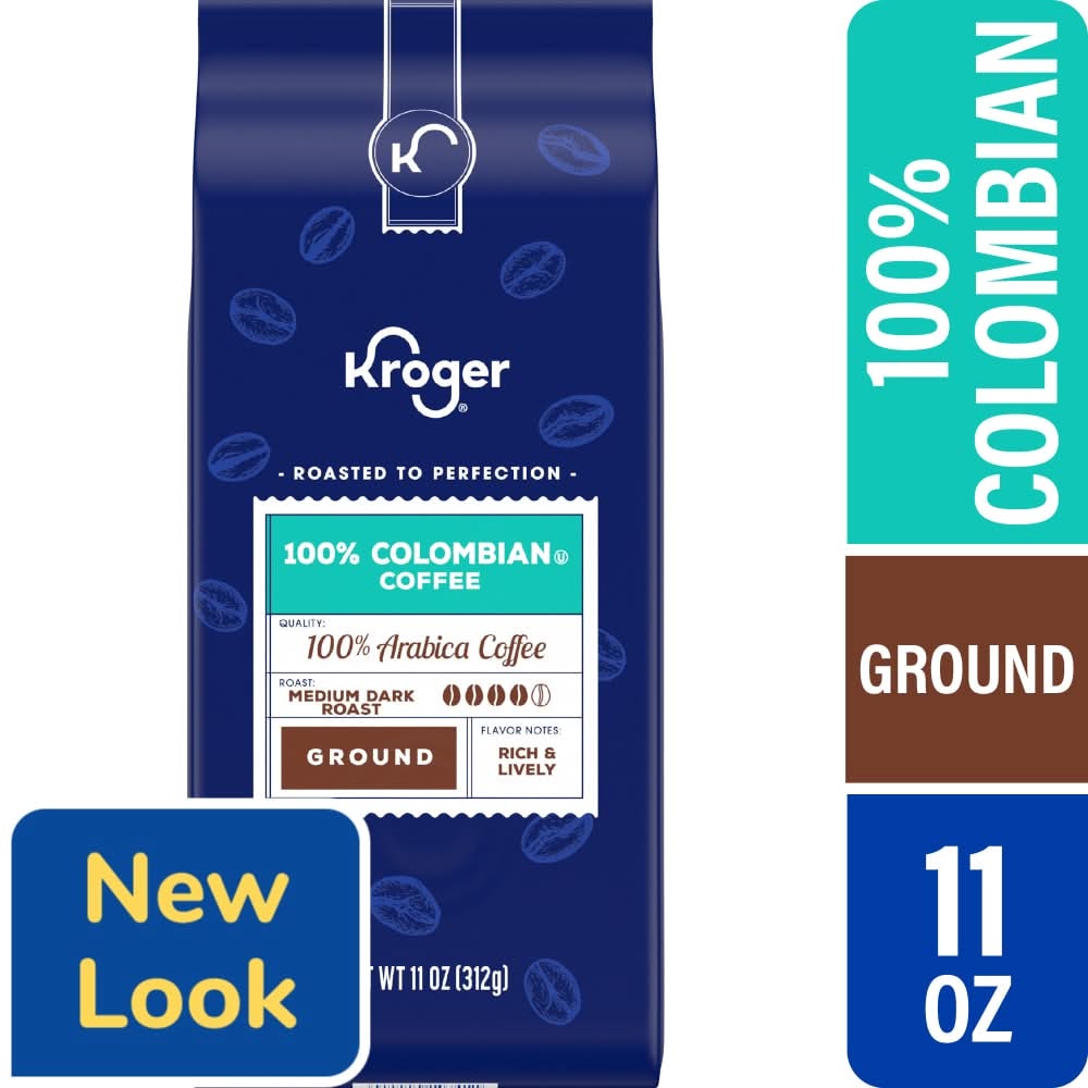 100% COLOMBIAN COFFEE - KROGER - 11 OZ