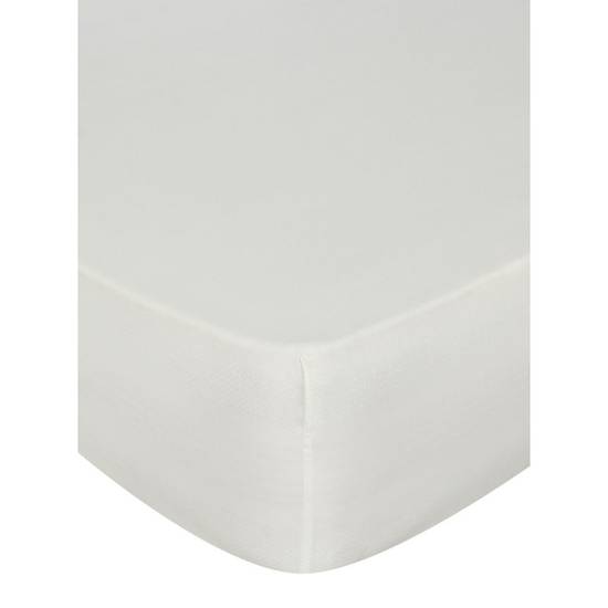 George Home White Fitted Sheet - Double