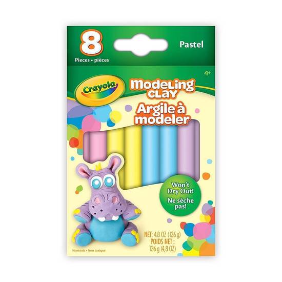 Crayola Modelling Clay, Pastel, 8/pack (8/pack)