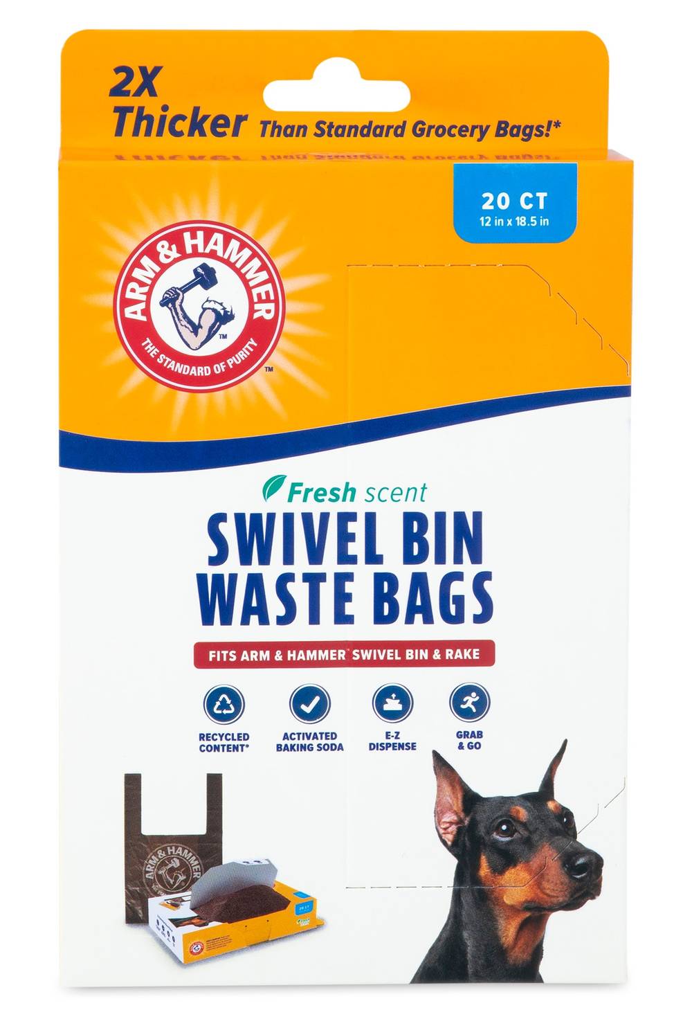 Arm & Hammer 20 -Pack Odor Blocking Plastic Poop bags | 71035