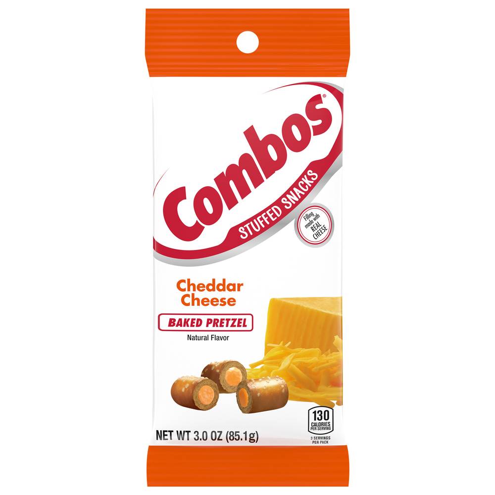 Combos Stuffed Snacks Baked Pretzel, Cheddar-Cheese (3 oz)