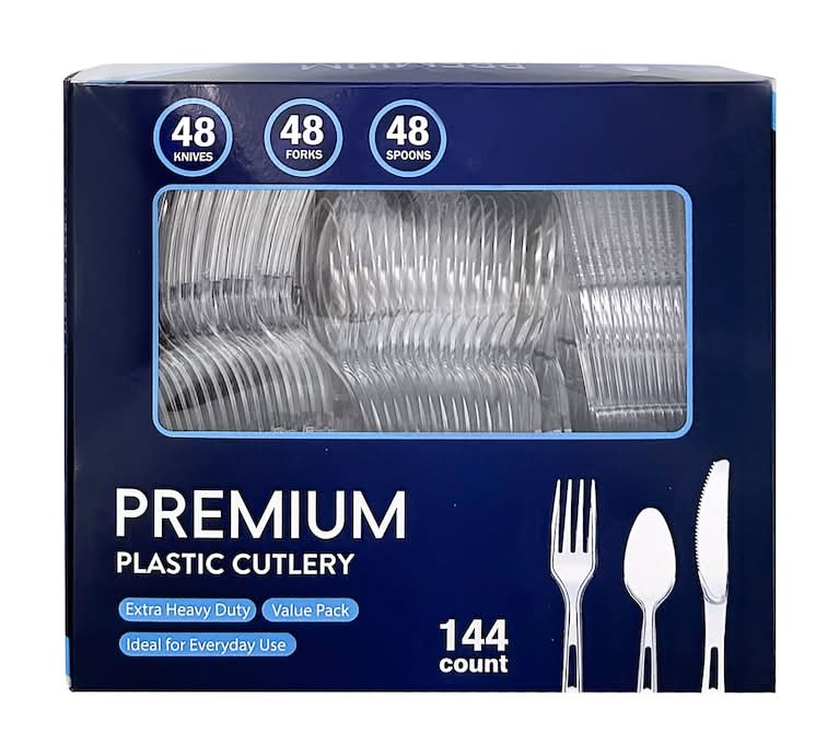 Best Choice Premium Plastic Assorted Cutlery Value pack (144 ct)