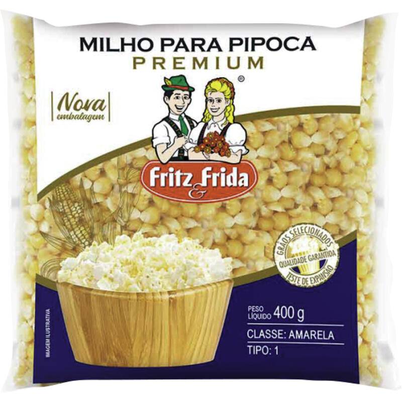 Fritz & frida milho para pipoca premium (400g)