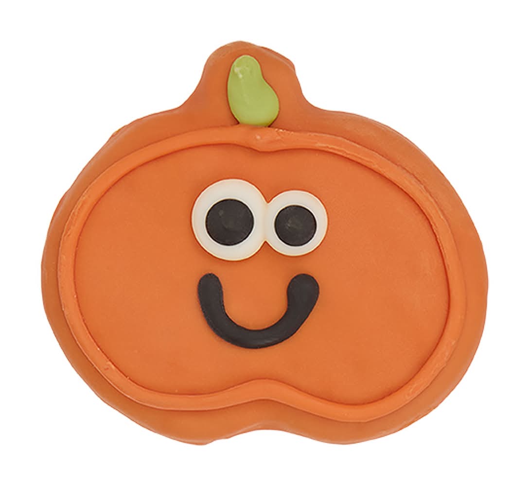 Thrills and Chills Pumpkin Decorated Cookie Dog Treats 1 Count 1.9 OZ (Size: 1 Count)