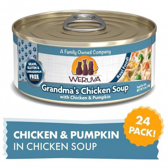 Weruva Grain Free Grandma's Chicken Soup With Chicken & Pumpkin Canned Cat Food (3 oz)