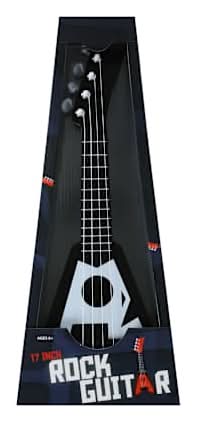 Rock Guitar 17in Black White