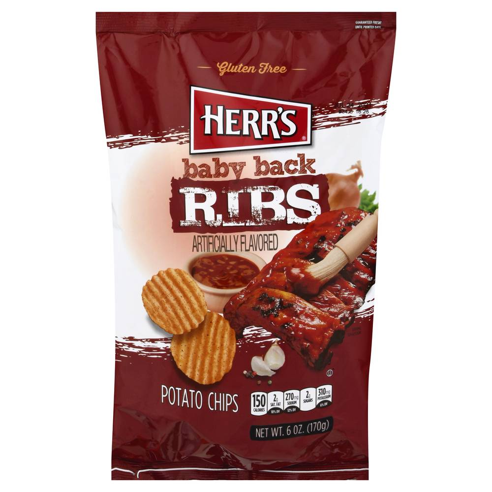 Herr's Gluten Free Baby Back Ribs Potato Chips (6 oz)