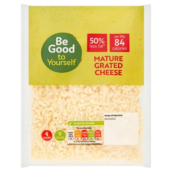 Sainsbury's Mature Grated White Cheese, Be Good To Yourself 250g