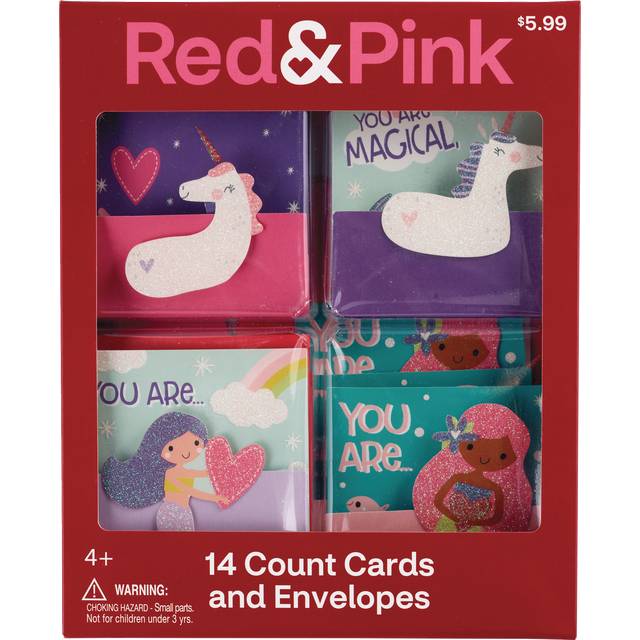 Magical Valentine's Day Children's Pop-Up Exchange Cards & Envelopes, 14ct