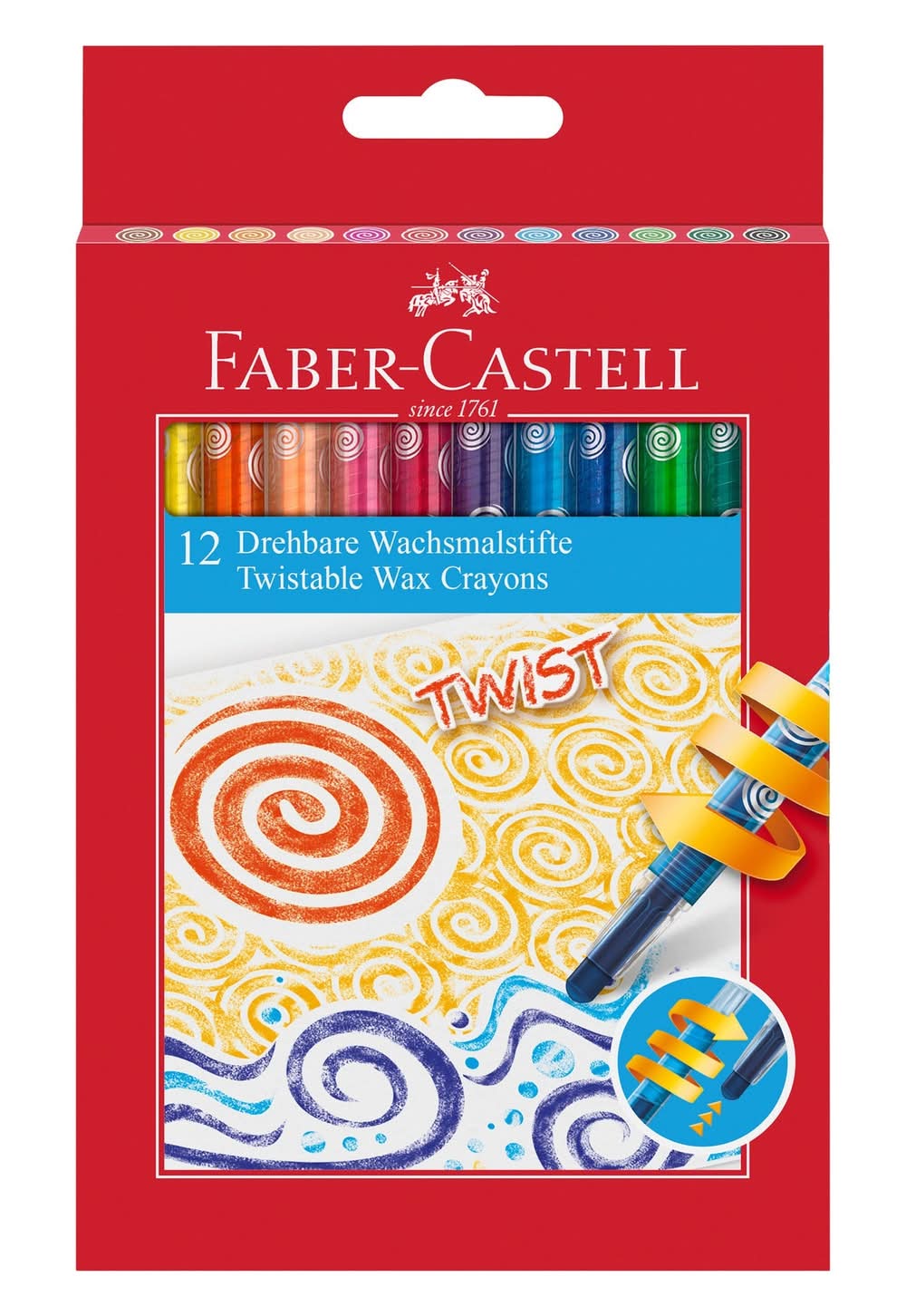Lápis Cera Jumbo Twist 12 unidades Faber Castell