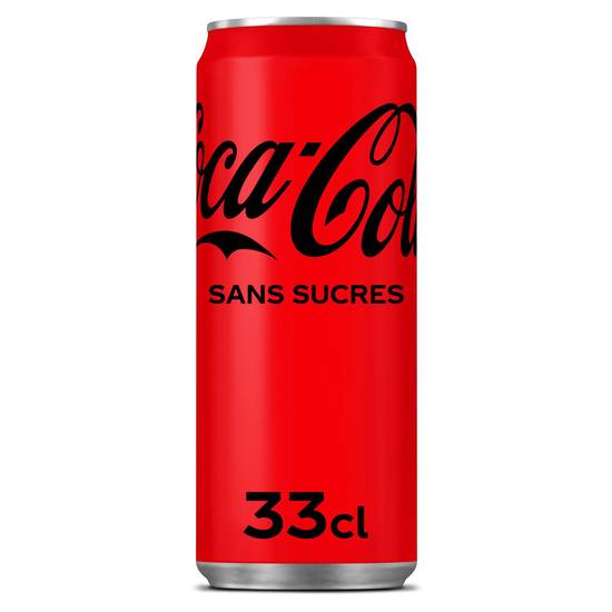Coca-Cola - Sans sucres boite sleek (330 ml)