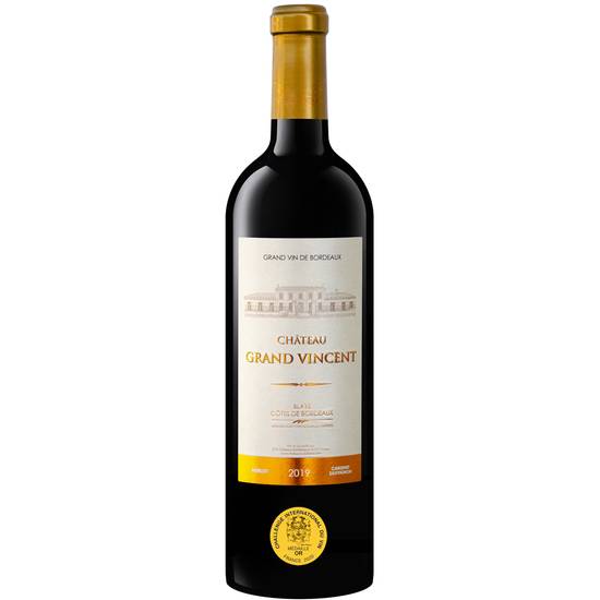 Château Grand Vincent - Vin rouge blaye côtes de Bordeaux 2019 domestique (750 ml)