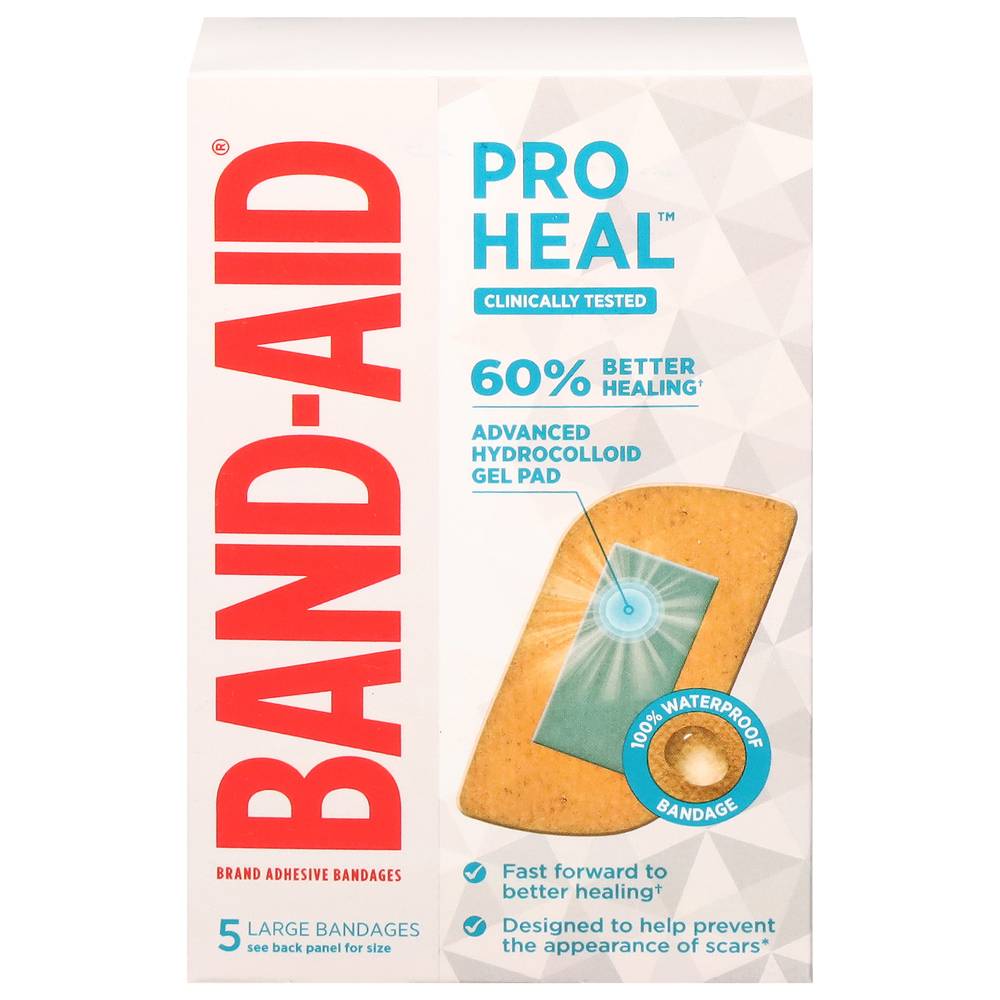 Band-Aid Pro Heal Adhesive Bandages, large (5 ct)