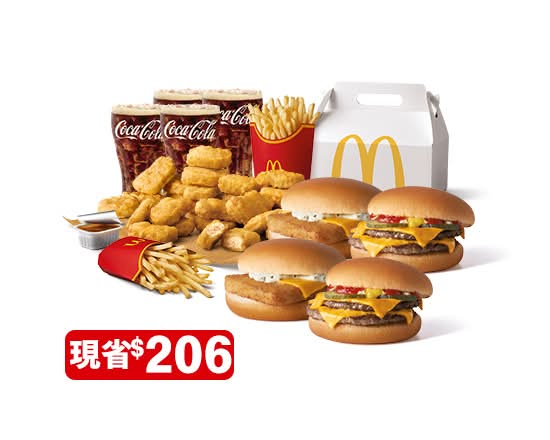 多人應援餐C(雙層牛+麥香魚) | Double Cheeseburger+ Filet-O-Fish Special Meal