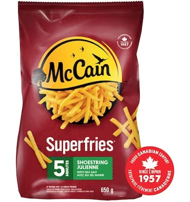 Mccain superfries frites coupées en julienne - superfries shoestring fries
