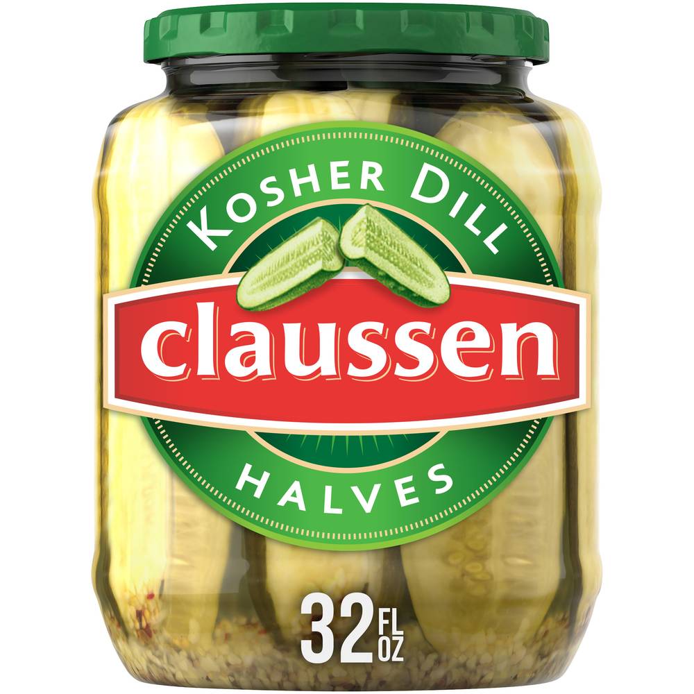 Claussen Kosher Dill Pickle Halves (32 fl oz)