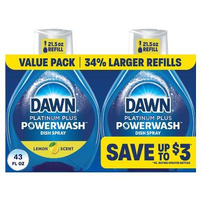 Dawn Powerwash Hand Dishwashing Liquid Original Dish Spray, Lemon (21.5 fl oz, 2 ct)