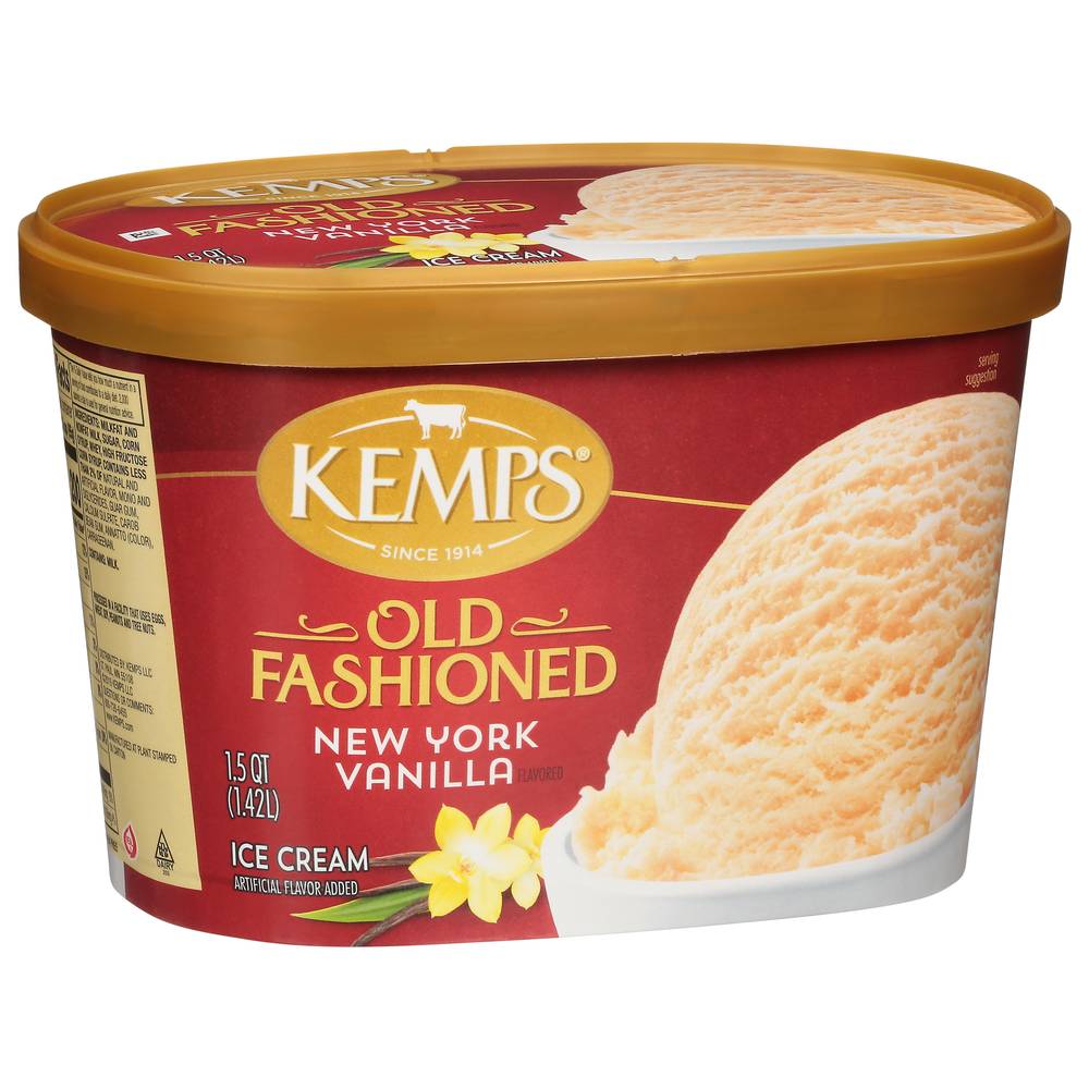 Kemps Old Fashioned New York Ice Cream, Vanila (1.5 qt)