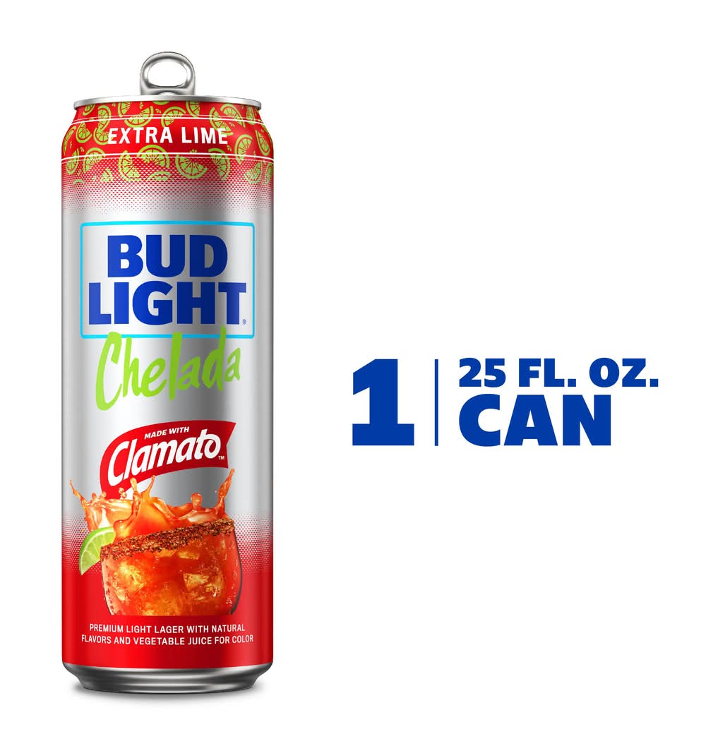Bud Light Chelada Premium Lager Beer, Lime (25 fl oz)