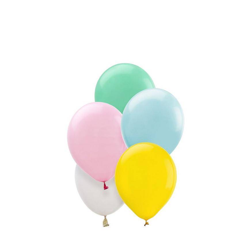 Uninflated 50ct, 5in, Assorted Pastel Mini Balloons