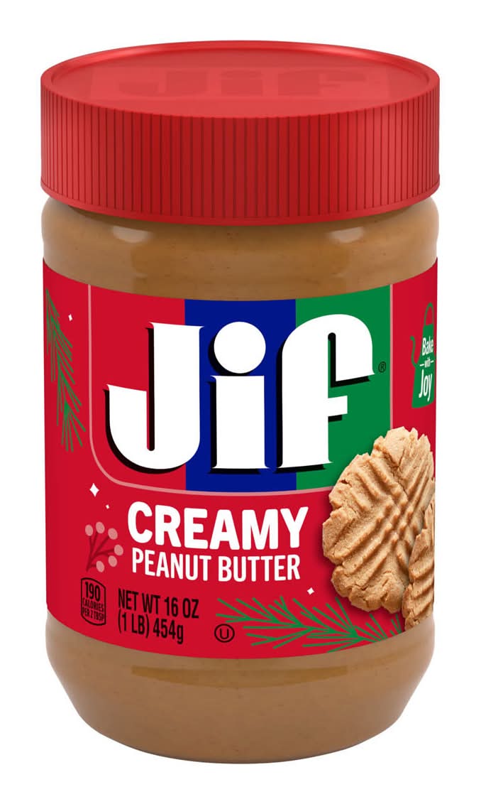 Jif Creamy Peanut Butter Holiday Edition 16 Oz. Jar