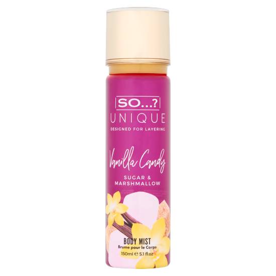 So…? Unique Vanilla Candy Sugar & Marshmallow Body Mist