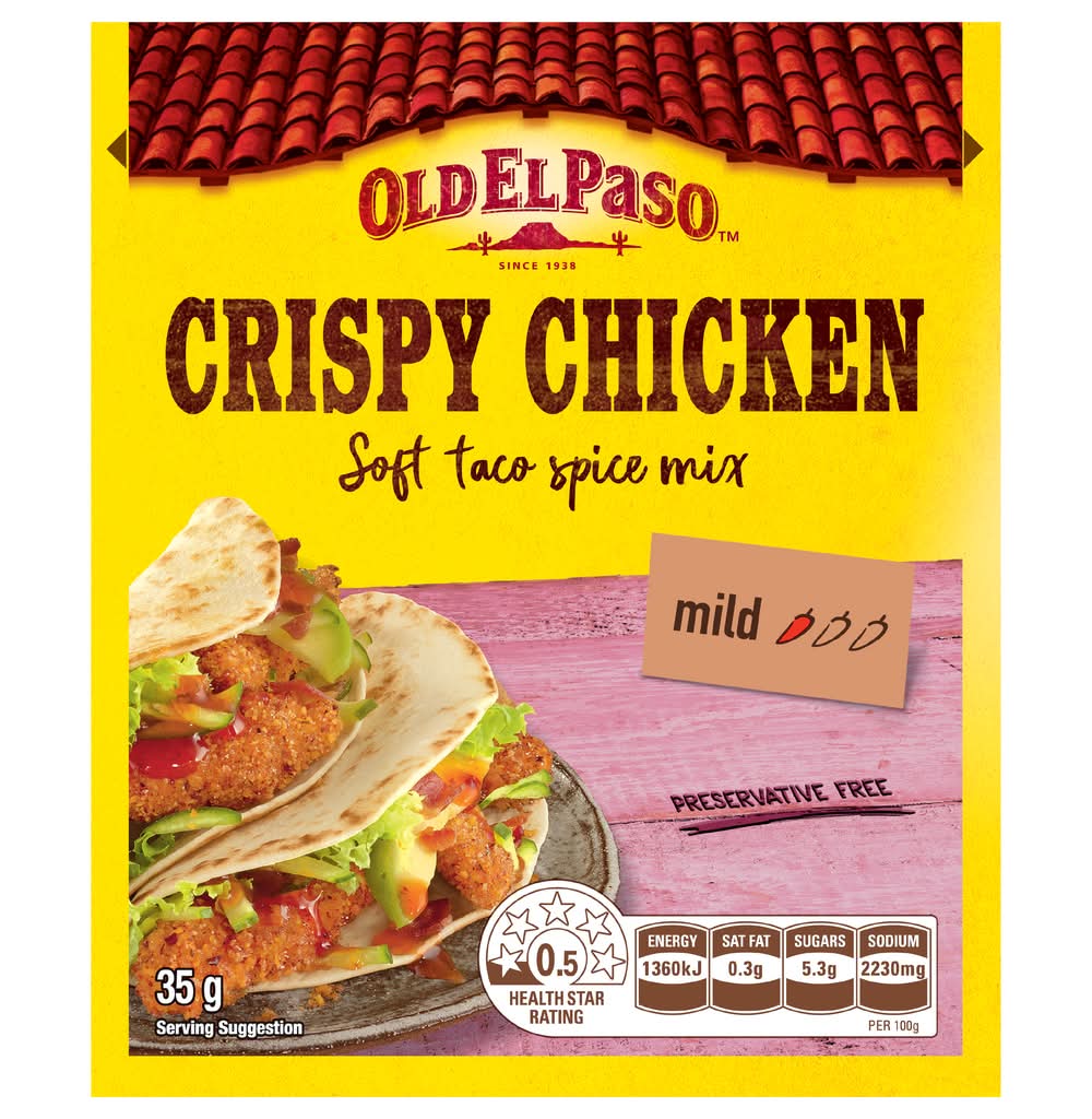 Old El Paso Mexican Soft Tacos Spice Mix, Chicken (35g)