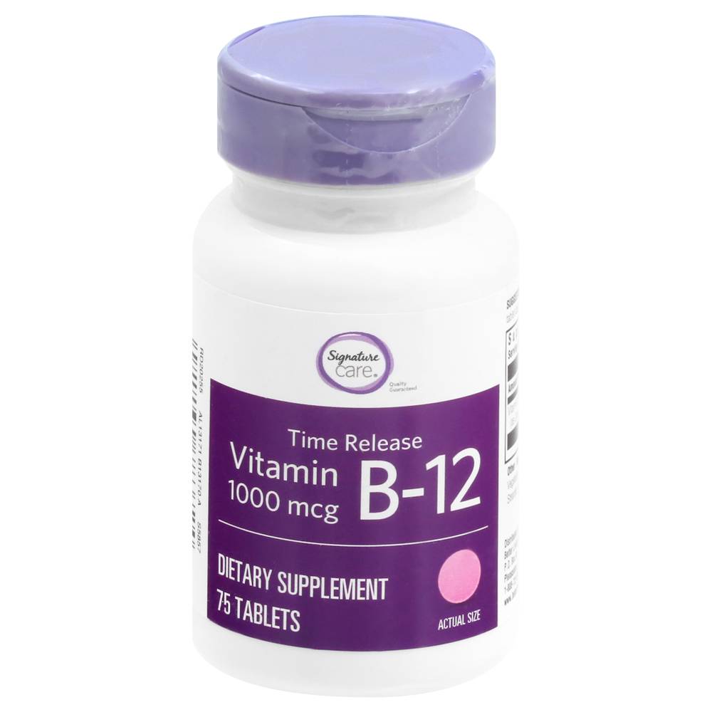 Signature Care Time Release Vitamin B-12 1000mcg Supplement (75 ct)