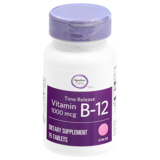 Signature Care Time Release Vitamin B-12 1000mcg Supplement (75 ct)