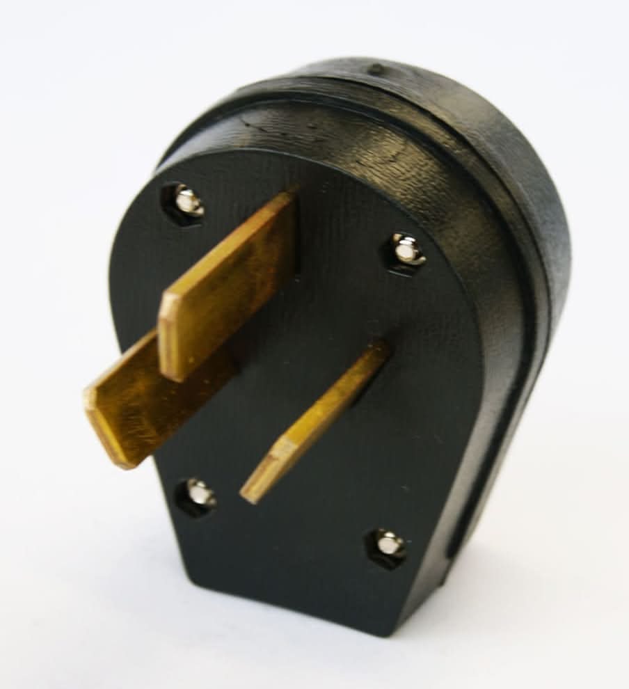 Utilitech 50-Amp 125/250 -Volt NEMA 10-30P/10-50P 3-wire Heavy-duty Straight Plug , Black