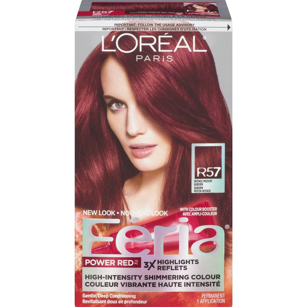 L'Oréal Feria, R57 Intense Medium Auburn (280 g)