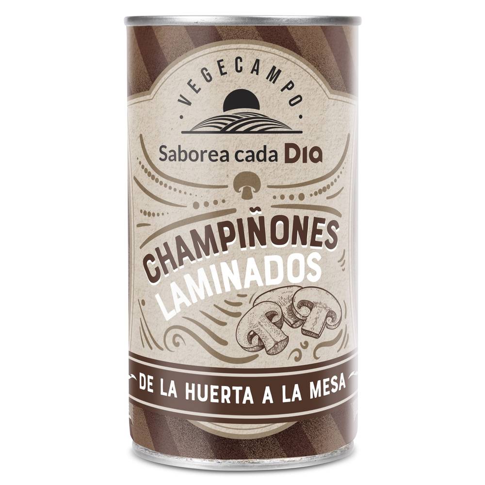 Champiñones Laminados Vegecampo De Dia Lata 185 G