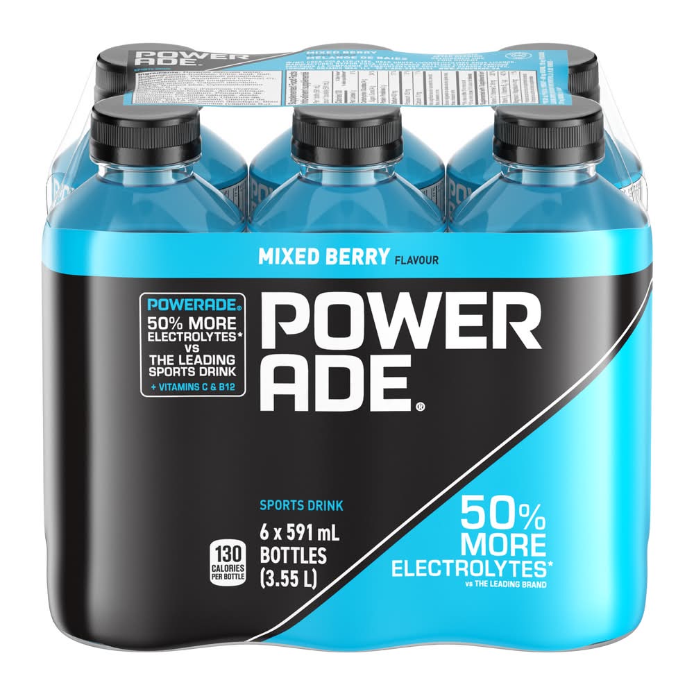 Powerade mélange de baies (6 x 591 ml) - mixed berry sports drink (6 x 591 ml)