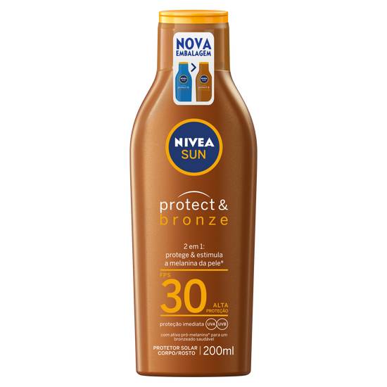 Nivea protetor solar sun protect & bronze fps30 (200ml)