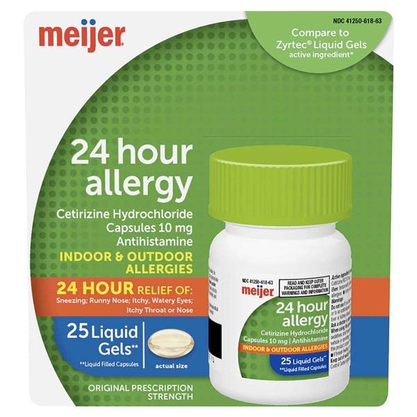 Meijer 24 Hour Allergy Relief Liquid Gels (25 ct)
