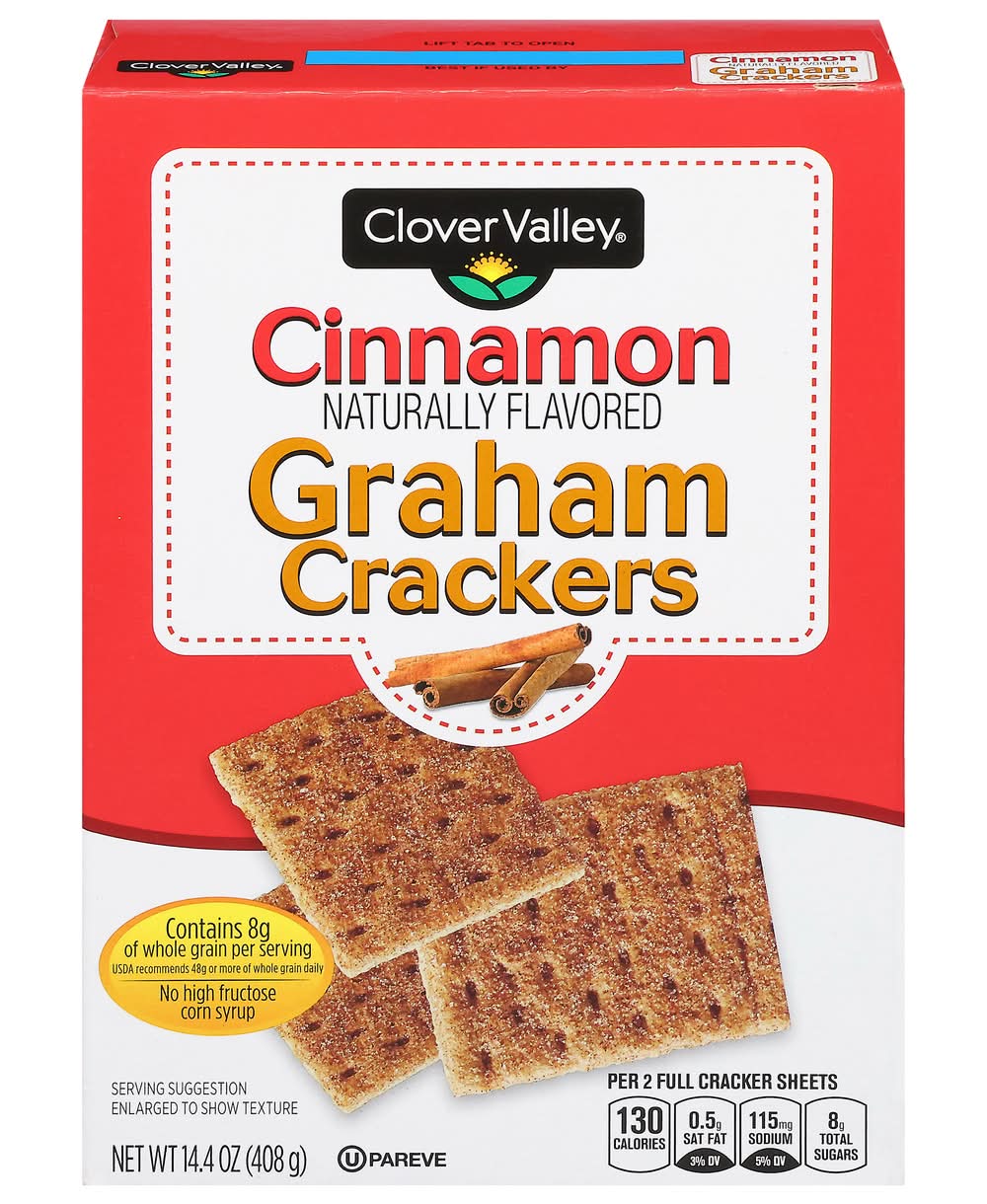 Clover Valley Snack Crackers, Cinnamon Honey Graham (14.4 oz, 3 ct)