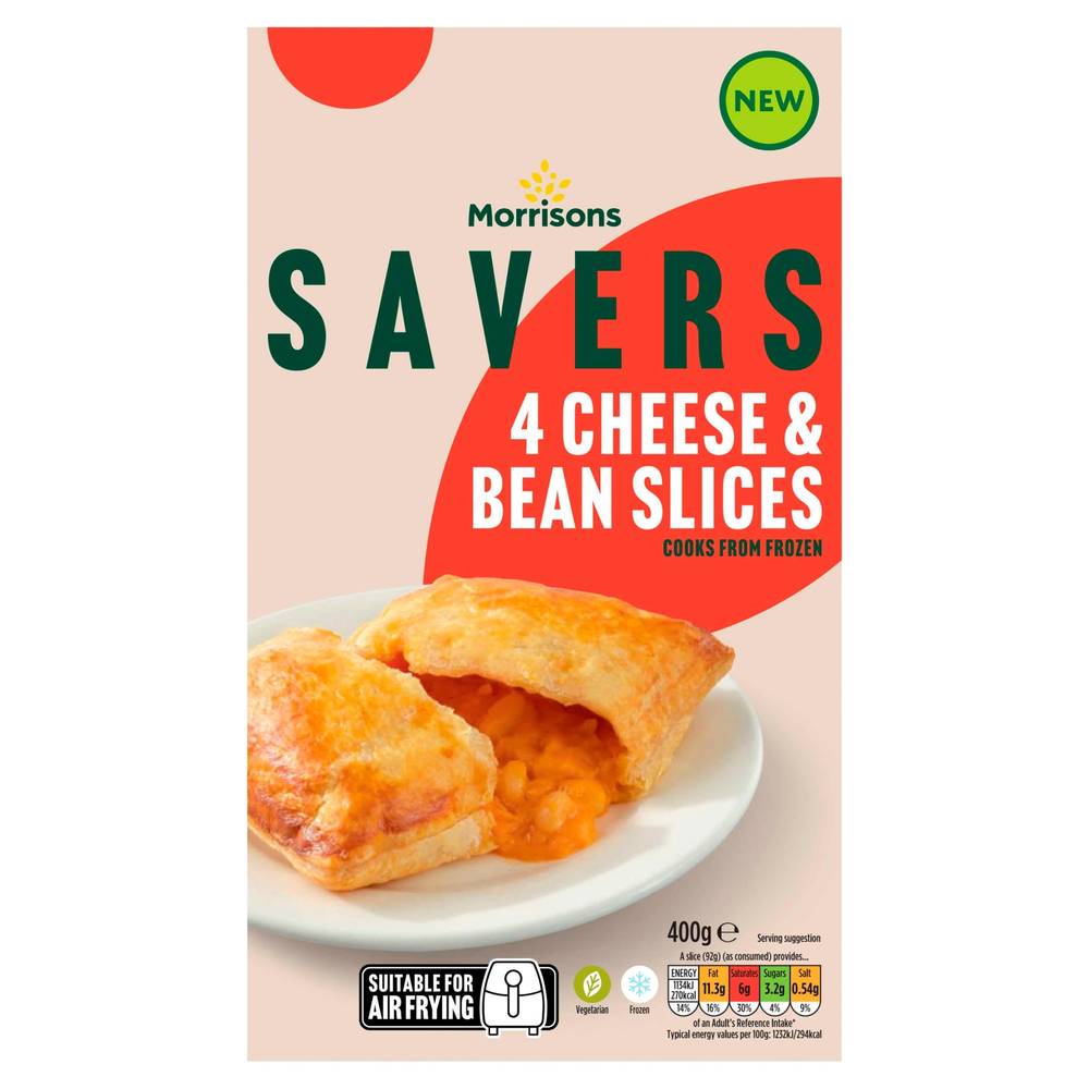 Morrisons Savers Cheese & Bean Slices (4 pack)