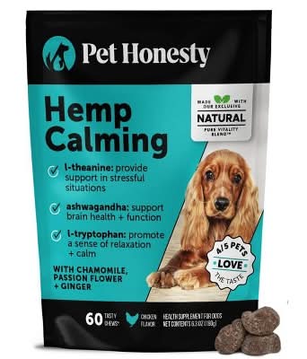 Pet Honesty Hemp Calming Soft Chews Dog Food, Chicken (60 ct)