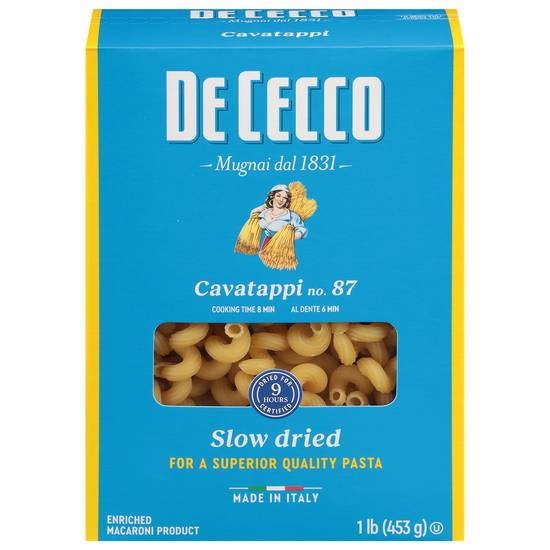 De Cecco Slow Dried No. 87 Cavatappi