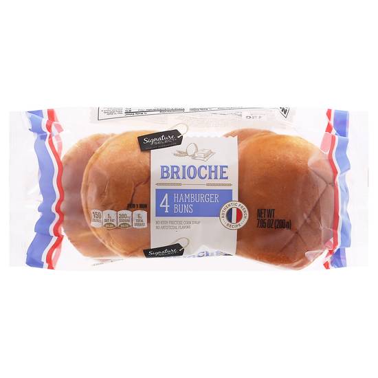 Signature Select Brioche Hamburger Buns (4 ct)